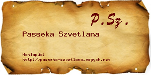 Passeka Szvetlana névjegykártya